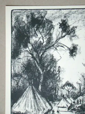 Henri Kerels - Dorp Katanga - 1932 - Originele lithografie - Gesigneerd kopen? Bied vanaf 100!