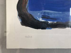 Bram Bogart - Mooie zeefdruk achter plexi box kopen? Bied vanaf 450!