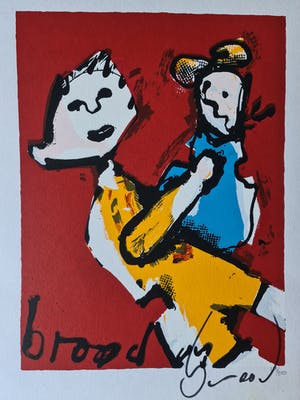 Herman Brood - Moeder met Kind - gesigneerd - 350 ex. kopen? Bied vanaf 1!