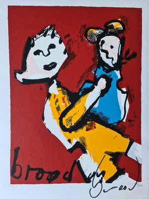 Herman Brood - Moeder met Kind - gesigneerd - 350 ex. verkocht voor € 1!