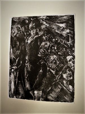 Ignaz Epper - Renommierter Schweizer expressionist - der Theaterbesuch - signiert kopen? Bied vanaf 29!