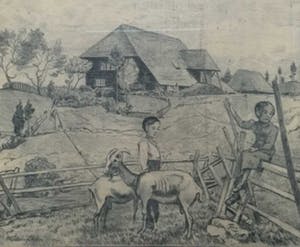 Hans Thoma - C4483-50, ets, kinderen met geitje kopen? Bied vanaf 100!