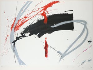 Peter Schenk - Zeefdruk, Z.T. Abstracte compositie - Ingelijst kopen? Bied vanaf 50!