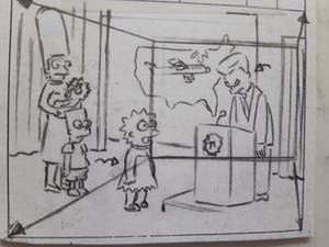 Matt Groening - origineel storyboard The Simpsons, ingelijst + certificaat kopen? Bied vanaf 99!