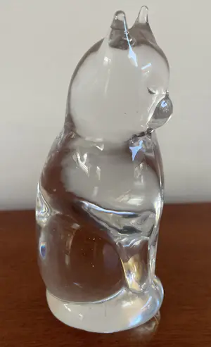 Reijmyre Glasbruk - Glazen figuur zittende kat - ontwerp Tyko Axelsson kopen? Bied vanaf 30!