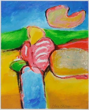 Hans Heijman - Acryl op papier, Abstracte compositie kopen? Bied vanaf 1!