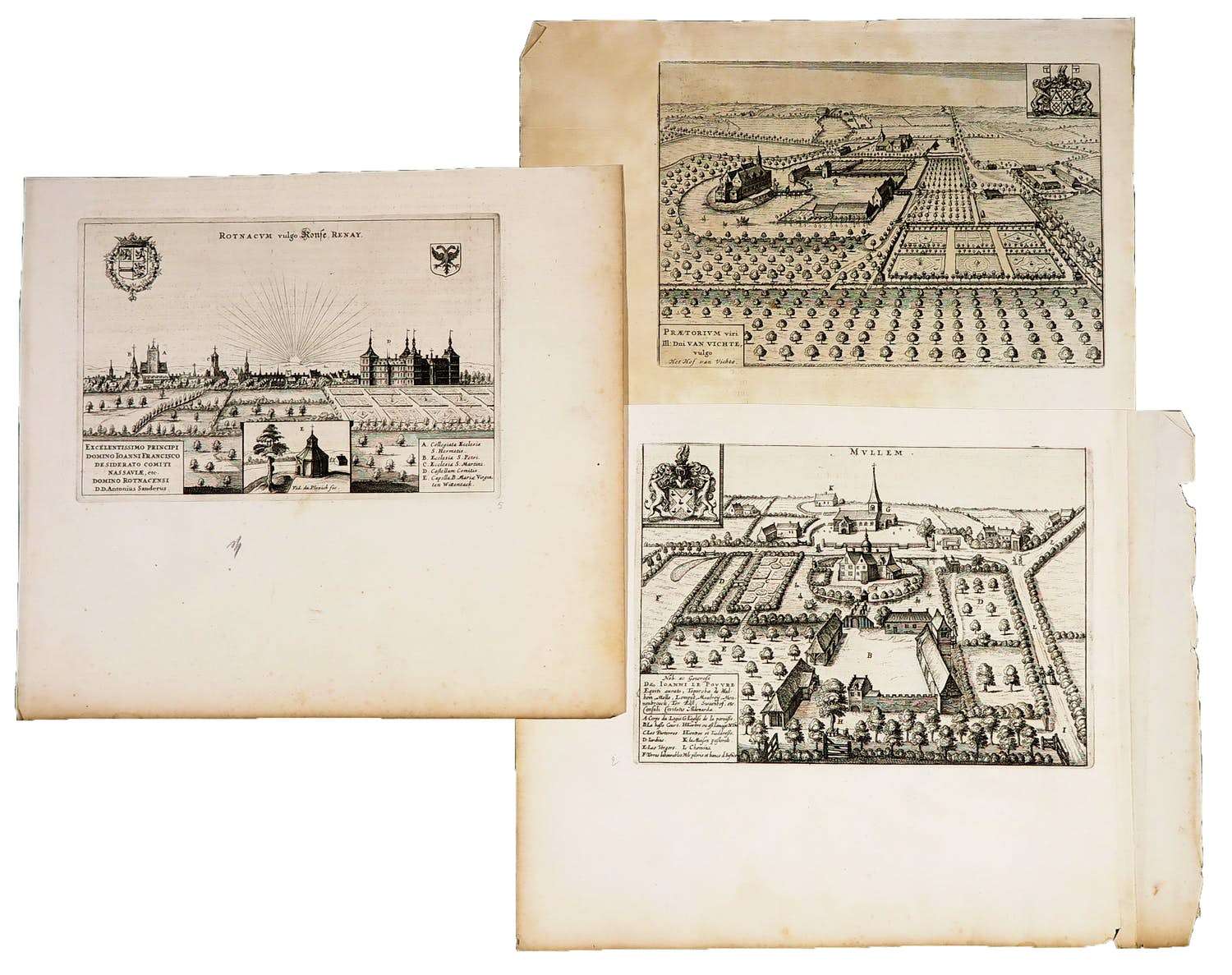 Joan Blaeu - Lot van drie kopergravures uit Novum ac magnum theatrum urbium Belgicae regiae kopen? Bied vanaf 1!