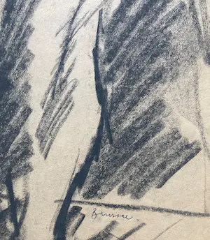 Gerard Brussee - studietekening kopen? Bied vanaf 40!