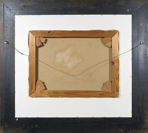 Prins Bernhard van Lippe-Biesterfeld - Olieverf op doek, Afrikaans landschap bij nacht - Ingelijst kopen? Bied vanaf 4000!