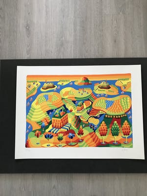 Louis Gans - 3 x Zeefdruk kopen? Bied vanaf 90!