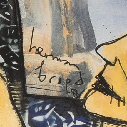 Herman Brood - zeefdruk 1988 - Jet up a rock - gesigneerd kopen? Bied vanaf 205!
