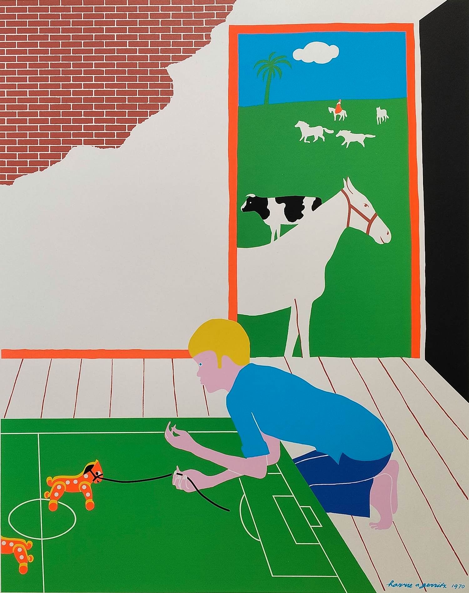 Harrie Gerritz - Harrie Gerritz – zeefdruk - in de druk gesigneerd kopen? Bied vanaf 50!