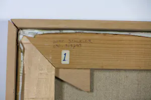 Sepp Schueler - Acryl op doek, Zonder titel I (Stilleven met fles) - Ingelijst kopen? Bied vanaf 100!