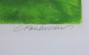 Carolina Paulussen - Zeefdruk op papier, Geisha Groen - Ingelijst kopen? Bied vanaf 70!