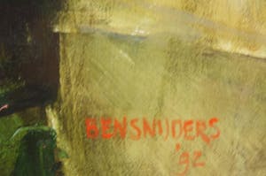 Ben Snijders - olieverf op papier - zeer groot - jaar: 1992 - laatse keer! kopen? Bied vanaf 1250!