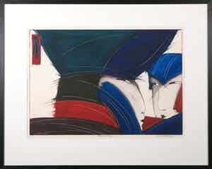 Dana Andreev - Kleurenets, Whispering - Ingelijst verkocht voor € 70!