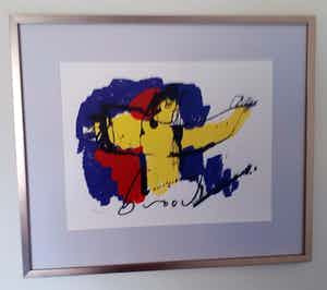 Herman Brood - Brasil God, ingelijst + passepartout verkocht voor € 200!