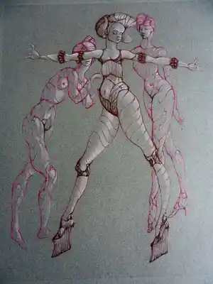 Leonor Fini - Ets, titel, "Les Danseuses". vendu pour 40€ !