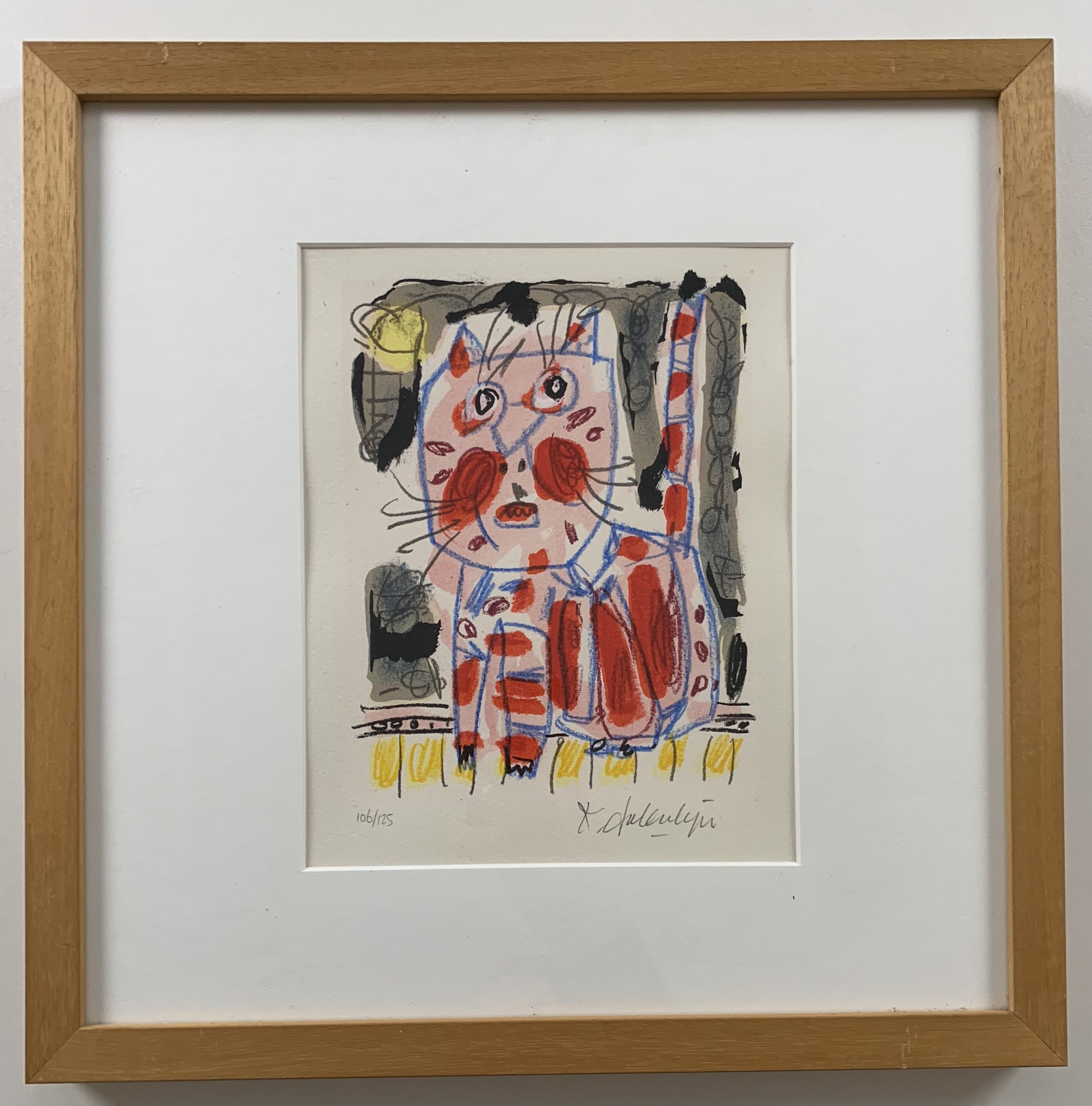 Kees Salentijn - kleurenzeefdruk - 'De kat' kopen? Bied vanaf 99!