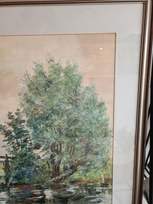 Piet Kramer - Polderlandschap met wilgen en water kopen? Bied vanaf 125!