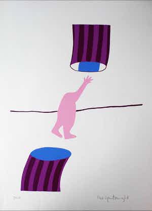 Ad Gerritsen - zeefdruk: naakt figuur verkocht voor € 55!