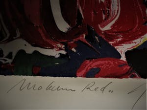 JAS - Atelier le Bateau -Handgesigneerd Expressionistisch Litho "Mokum Red" kopen? Bied vanaf 10!