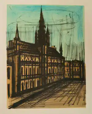 Bernard Buffet - Brussels City Hall. Lithografie. kaufen? Bieten Sie von 29!