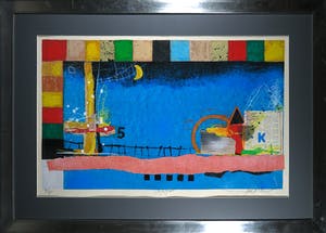 Theo Koster - Zeefdruk en collage, Nightfall - Ingelijst (Groot) kopen? Bied vanaf 50!