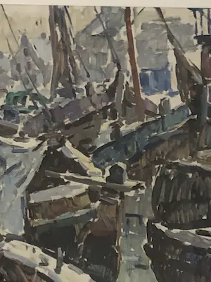 Henk Bellaard - Havengezicht met Skûtsjes kopen? Bied vanaf 100!