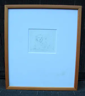 Co Westerik - Litho: Meisje met pop - 1996 (nette lijst !) kopen? Bied vanaf 150!