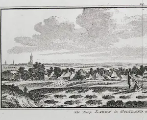 Hendrik Spilman - Gezicht op Laren vanuit het Jans Kerkhof kopen? Bied vanaf 5!