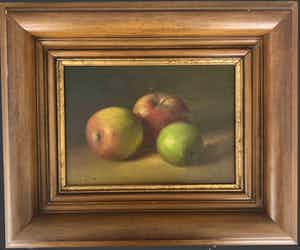 Fred Smoolenaers - Stilleven met drie appels verkocht voor € 280!