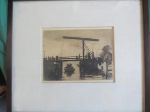 Willem Witsen - Gezicht op de Kikkerbilsluis Amsterdam kopen? Bied vanaf 150!