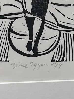 Gene Eggen - 4 houtsnedes uit 1974 kopen? Bied vanaf 99!