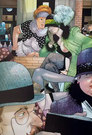 Dick Matena - Twee zeefdrukken: De meisjes van het station - 1991 verkocht voor € 55!