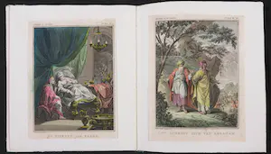 Jan Punt - e.a., Lot van vijftien handgekleurde gravures uit Abraham de Aartsvader kopen? Bied vanaf 70!