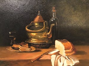 Niet of onleesbaar gesigneerd - Stilleven ontbijttafel kopen? Bied vanaf 1!