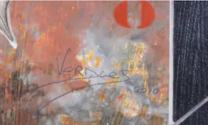 Mark Verdoes - Gemengde techniek op board, Zonder titel - ingelijst kopen? Bied vanaf 80!