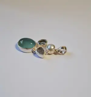 Nieuwe luchtige hemelsblauwe kleur amrapali hanger natuurlijke aquakwarts kopen? Bied vanaf 65!