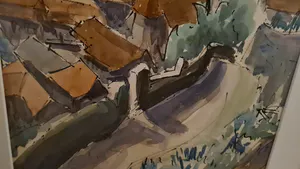 Niet of onleesbaar gesigneerd - Frans Aquarel (20e eeuw) kopen? Bied vanaf 1!