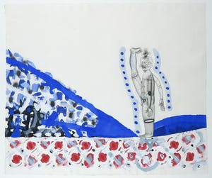 Anton Constantin Sevtov - Gemengde techniek op papier, Zonder titel - Ingelijst kopen? Bied vanaf 1!