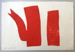 Klaas Gubbels - houtdruk 'Oranje kan met object ’ - 2005 - oplage 60 verkocht voor € 375!