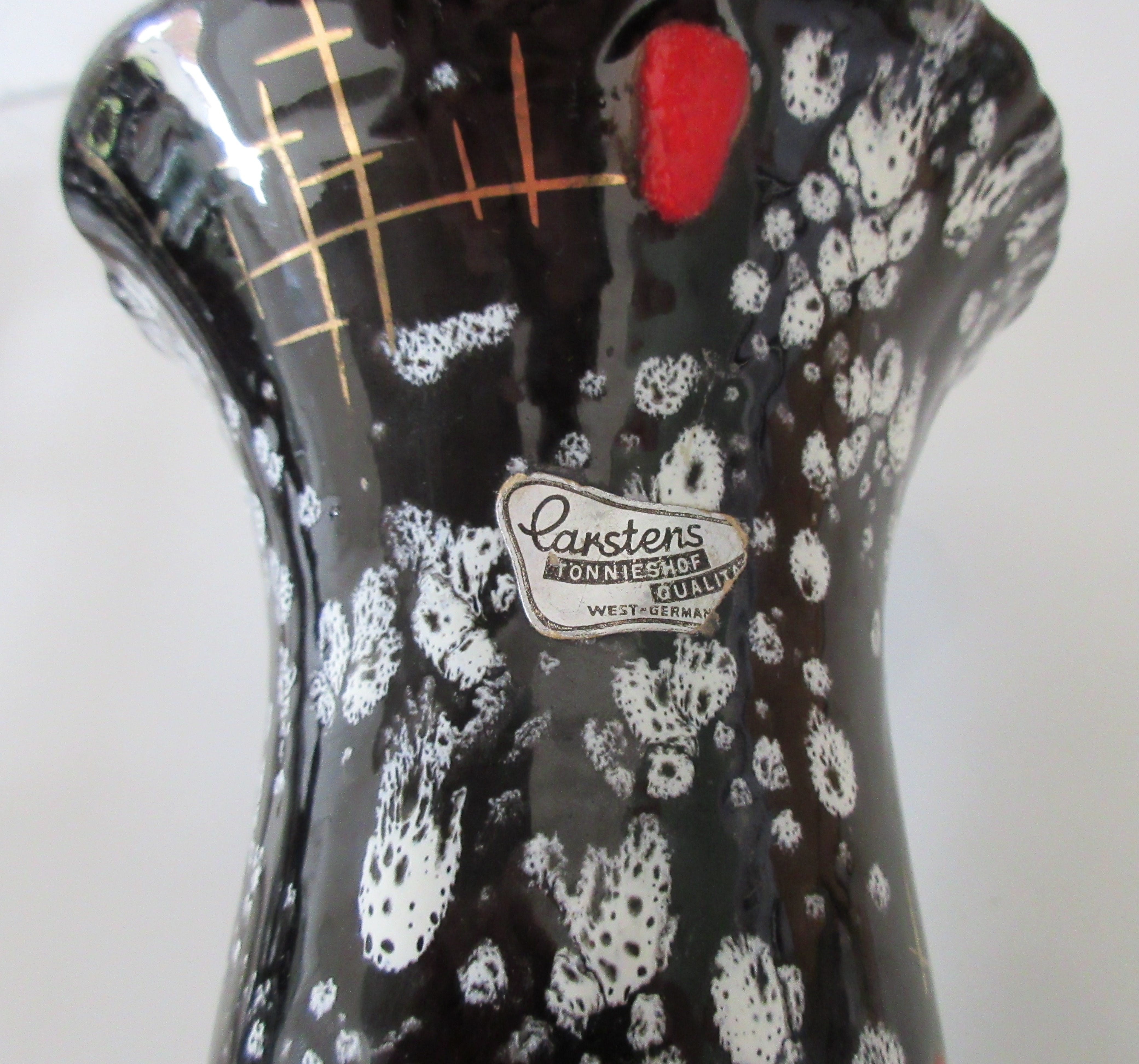 Carstens Tonnieshof - Fifties hand beschilderde aardewerk vaas kopen? Bied vanaf 1!