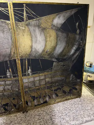 Leen Spaans - Drieluik met Afrikaanse figuren kopen? Bied vanaf 250!