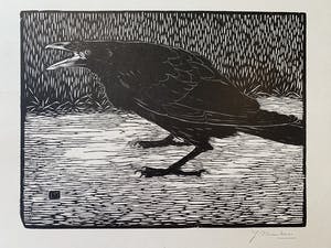 Jan Mankes - Houtsnede “Schreeuwende kraai” 1918 kopen? Bied vanaf 300!