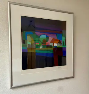 Ton Schulten - Ton Schulten - Zeefdruk - Boerenhoeve - Ingelijst kopen? Bied vanaf 400!