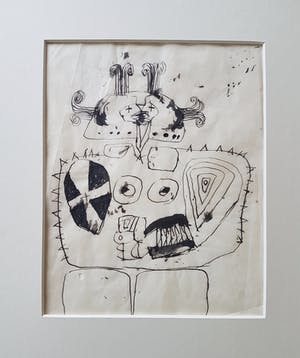 Lucebert - UNIEKE TEKENING COBRA 1950 COLLECTIE BERT SCHIERBEEK kopen? Bied vanaf 325!