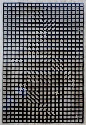 AcheterVictor Vasarely - Transparante geometrische zeefdruk: "De Bijenkorf" - 1970? Enchérissez de 125!