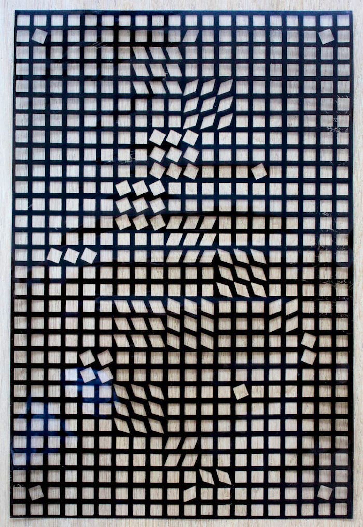 Victor Vasarely - Transparante geometrische zeefdruk: "De Bijenkorf" - 1970 kopen? Bied vanaf 125!