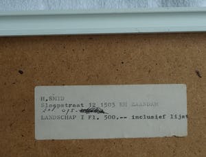 Curiosa - Knipselkunst , Dorpsgezicht Noord-Holland – ingelijst - 1989 kopen? Bied vanaf 1!